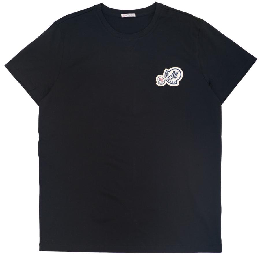 モンクレール 半袖Tシャツ ブラック ブルー ワッペン MONCLER 8C00057 8390Y｜concerto｜03