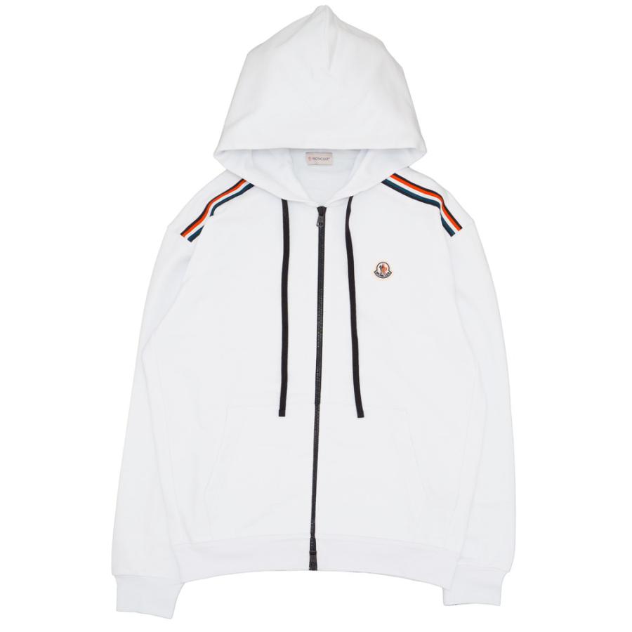 MONCLER モンクレール ジップアップパーカー ホワイト ブラック MONCLER モンクレール ジップアップパーカー ホワイト ブラック