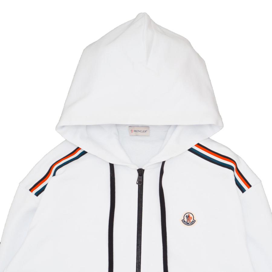 MONCLER モンクレール ジップアップパーカー ホワイト ブラック MONCLER モンクレール ジップアップパーカー ホワイト ブラック