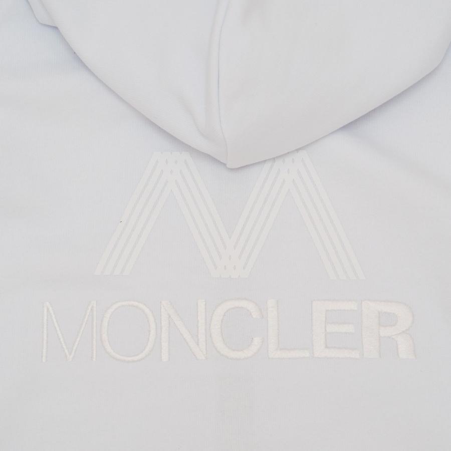 MONCLER モンクレール ジップアップパーカー ホワイト ブラック MONCLER モンクレール ジップアップパーカー ホワイト ブラック