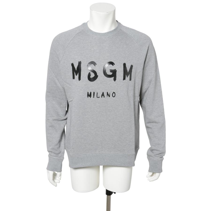 MSGM メンズ 手書き風 ロゴ 長袖スウェット エムエスジーエム  