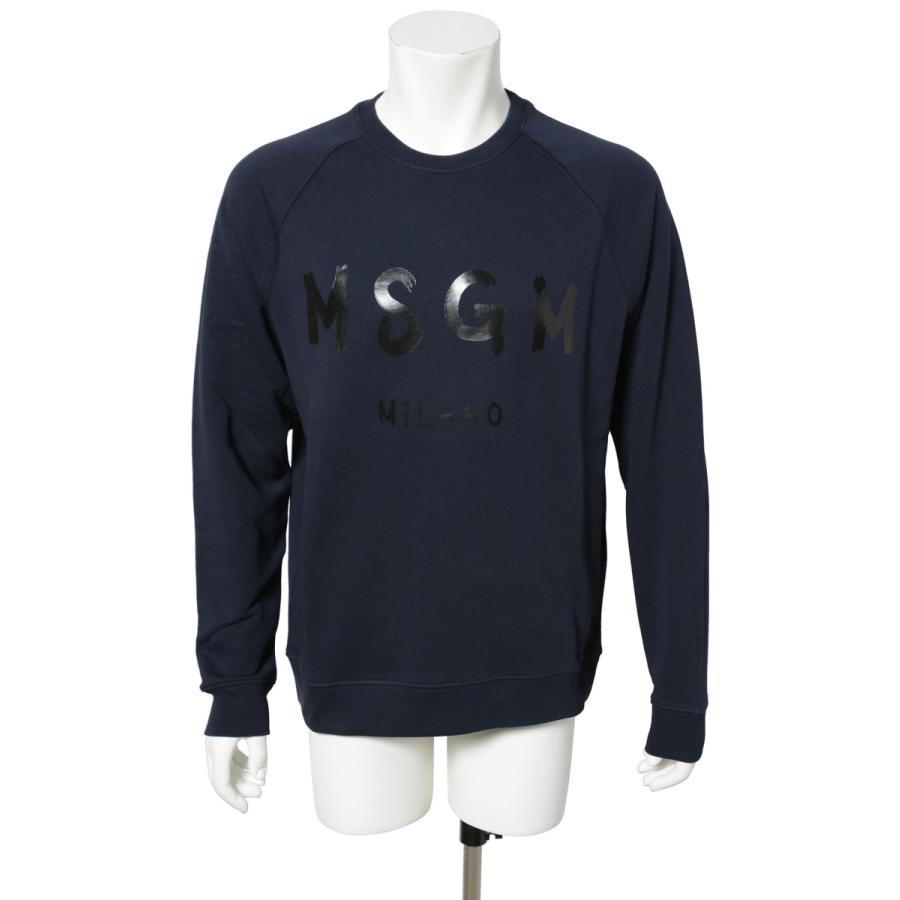 MSGM メンズ 手書き風 ロゴ 長袖スウェット エムエスジーエム  