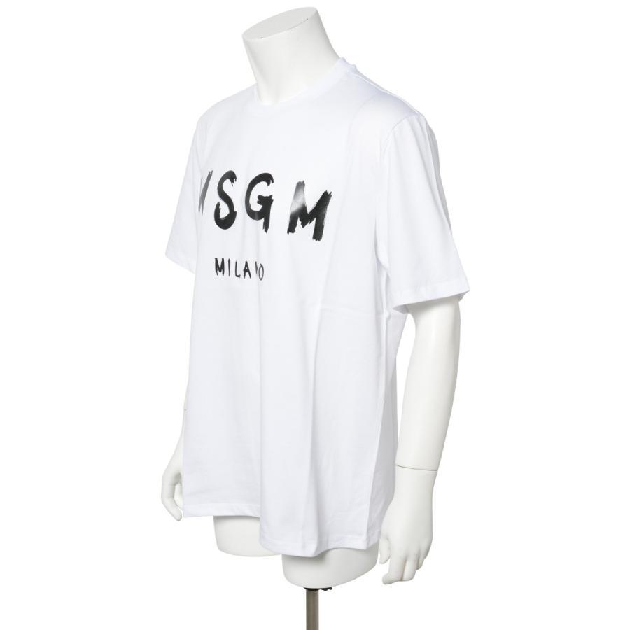 MSGM 半袖Tシャツ メンズ 手書き風 ロゴ 1000MM97 ネイビー/ブラック MSGM 半袖Tシャツ メンズ 手書き風 ロゴ 1000MM97 ネイビー/ブラック