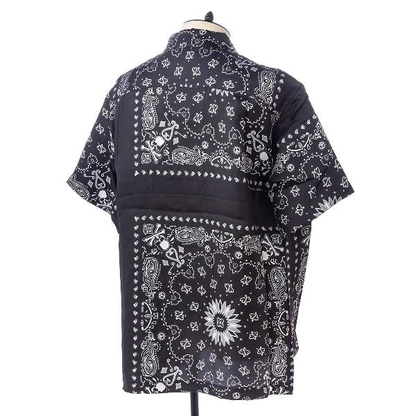 mastermind JAPAN マスターマインド ペイズリー柄 半袖 シルク シャツ 