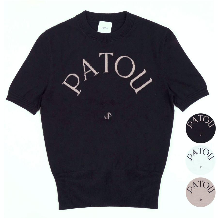 パトゥ レディース 半袖 サマーニット ロゴ ニットソー PATOU KN068  