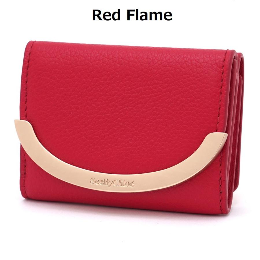 アウトレット】シーバイクロエ 三つ折り財布 レッド SEE BY CHLOE