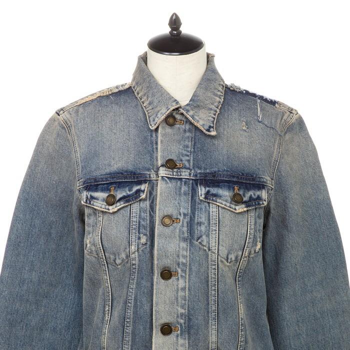 saint laurentサンローラングレー デニムジャケットGジャン