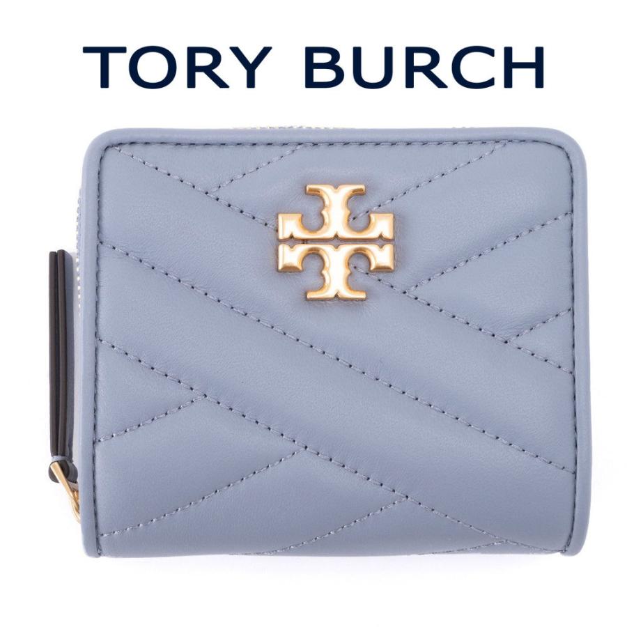 TORY BURCH トリーバーチ 二つ折り財布 ライトブルー KIRA BI TORY BURCH トリーバーチ 二つ折り財布 ライトブルー KIRA BI