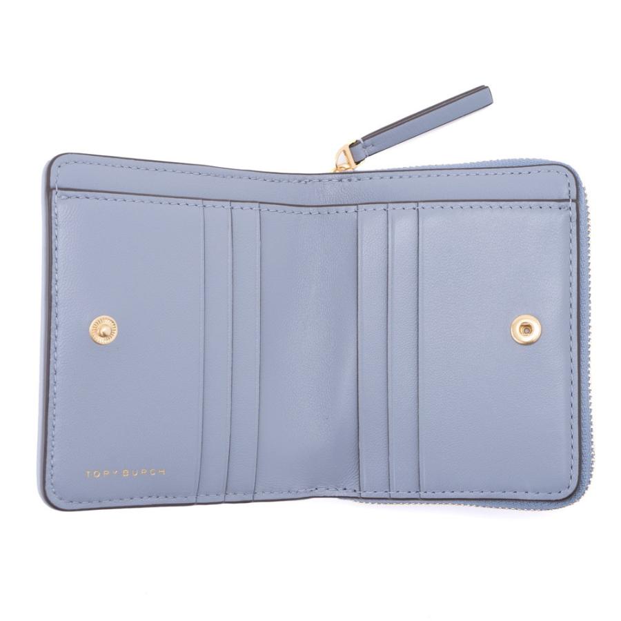 TORY BURCH トリーバーチ 二つ折り財布 ライトブルー KIRA BI TORY BURCH トリーバーチ 二つ折り財布 ライトブルー KIRA BI