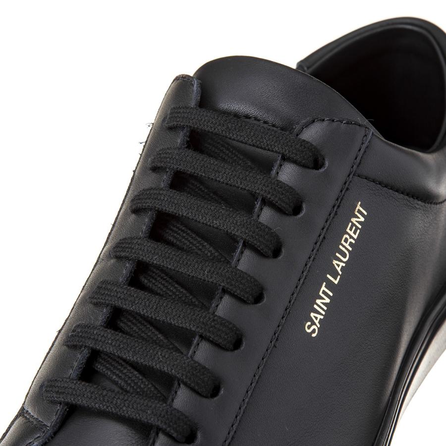 SAINT LAURENT サンローラン スニーカー メンズ ブラック レザー SAINT LAURENT サンローラン スニーカー メンズ ブラック レザー