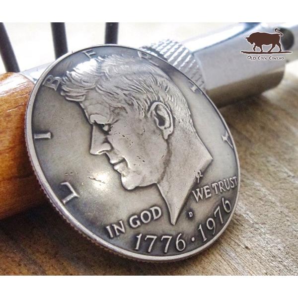 USハーフドル　コンチョ オールドコインコンチョ USハーフドル ケネディ 1964年 ネジ式