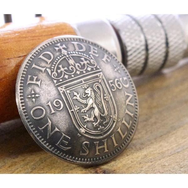 コンチョ　ボタン　本物コイン使用　イギリス　1シリング A　ライオン　直径約23mm　sizeb　コインコンチョ　ネジ式コンチョ　パーツ｜concho｜03