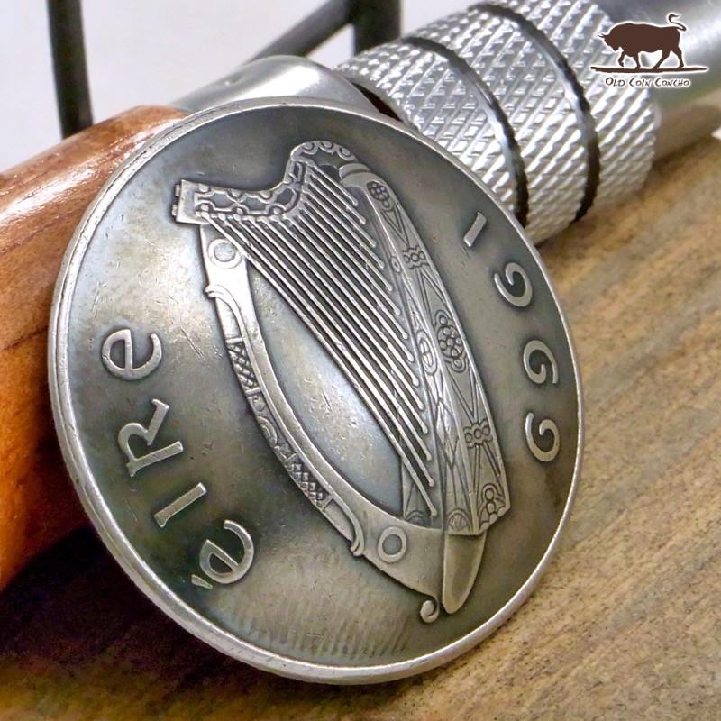 コンチョ　ボタン　本物コイン使用　アイルランド　10ペンス　ハープ　直径約28mm　sizec　motifetc　コインコンチョ　ネジ式コンチョ　パーツ｜concho｜03