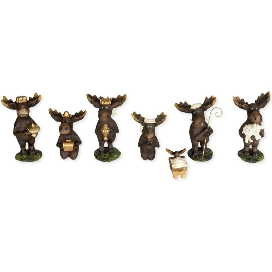 贅沢品 Moose Piece 7 Figurines Set Nativity Christmas 空気清浄機