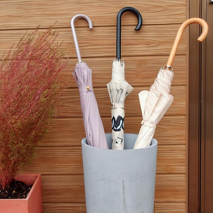 グレーコンクリート植木鉢 円錐形 コンクリート プランター 円形 植木鉢 24×24 傘立て ガーデニング