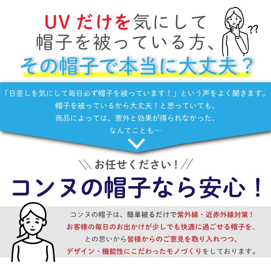 帽子 レディース UV  タレアド 撥水 マリンハット ビーチハット UVカット 近赤外線 ストラップ付き｜conehat｜16