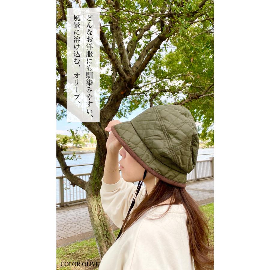 帽子 レディース Uv 秋 冬 折りたたみ 秋冬 紐付き 自転車 暖か 耳 防寒対策 あごひも付 サイズ調整 キルティングハンクロ 2108 帽子のコンヌ 通販 Yahoo ショッピング