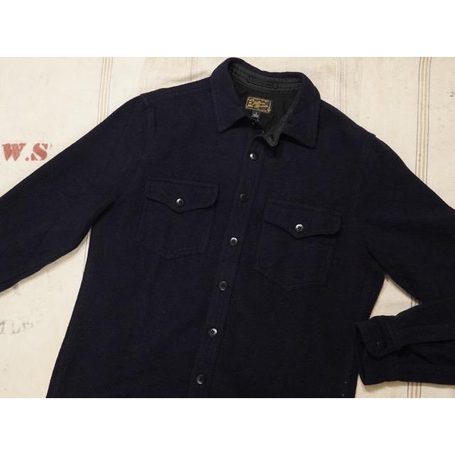 J.CREW J CREW WALLACE & BARNES WOOL COTTON NAVAL CPO SHIRT 