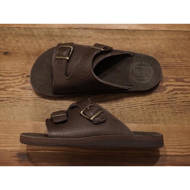 美品 サンダルマン×コニーアイランド　別注　ダブルバックルサンダル THE SANDALMAN x CONEY ISLAND : DOUBLE BUCKLE SANDAL ” BROWN