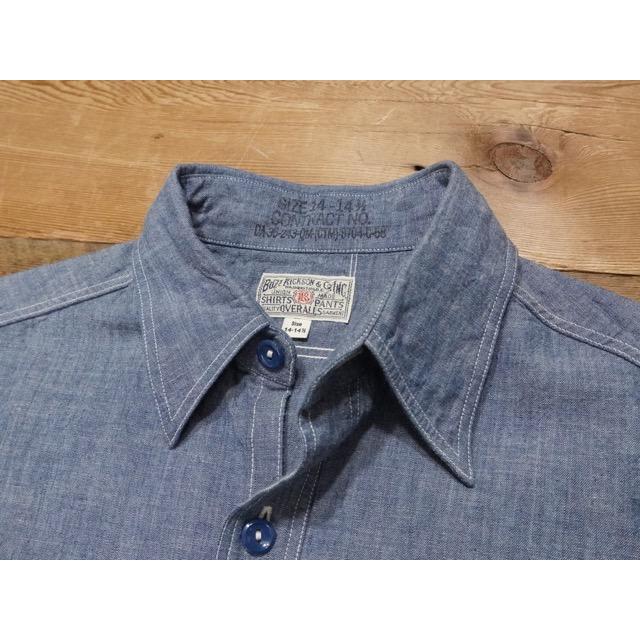 BUZZ RICKSON’S CHAMBRAY S/S WORK SHIRT [BLUE] [BR35856] / バズリクソンズ シャンブレーショートスリーブ ワークシャツ｜coneyisland-sapporo｜04