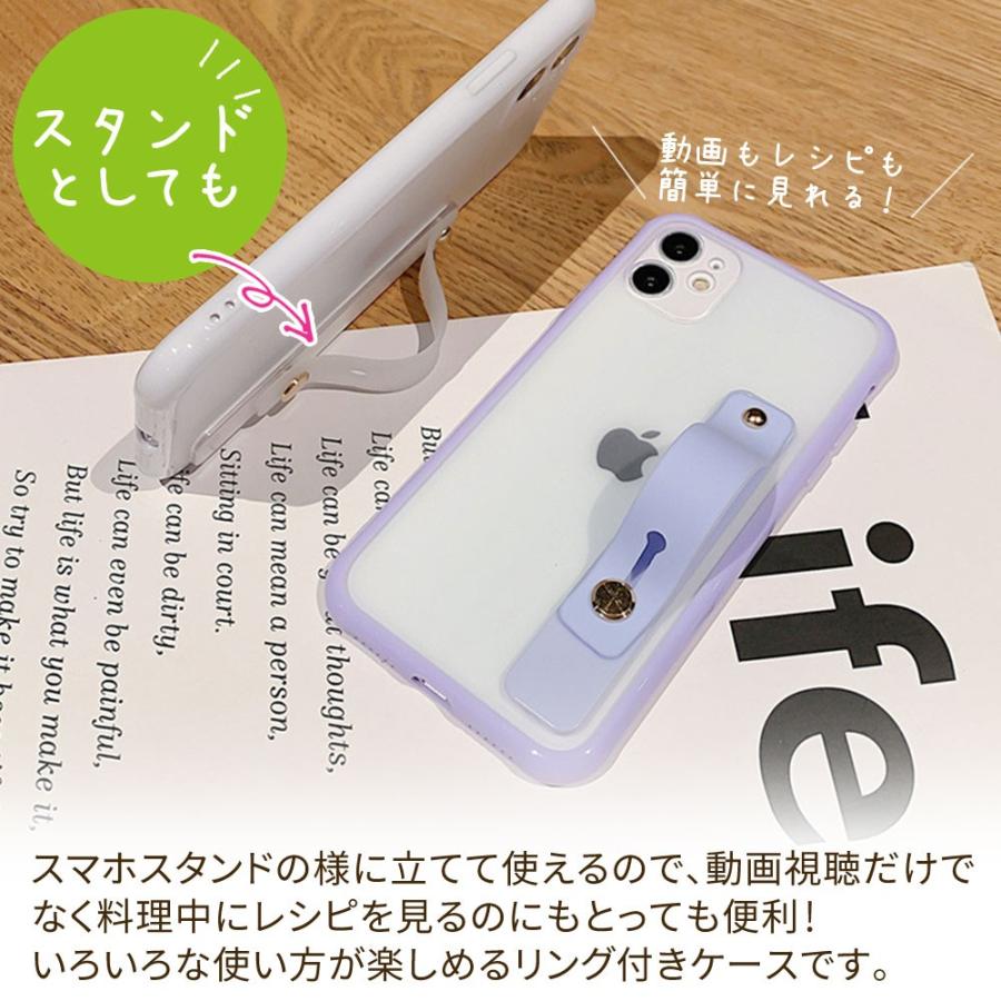 iPhone 13 ケース リング付き パステル iPhoneSE 第3世代 iphone 12 
