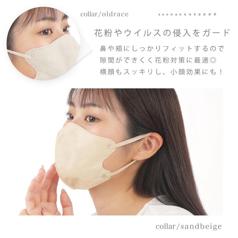 20枚セット 3Dマスク 不織布マスク 立体マスク 血色マスク 花粉