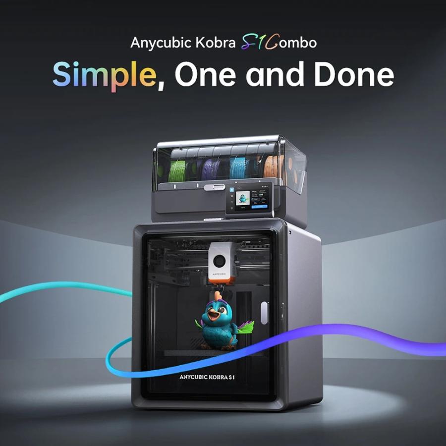3Dプリンター Anycubic Kobra S1 Combo フィラメント供給ユニット+3D