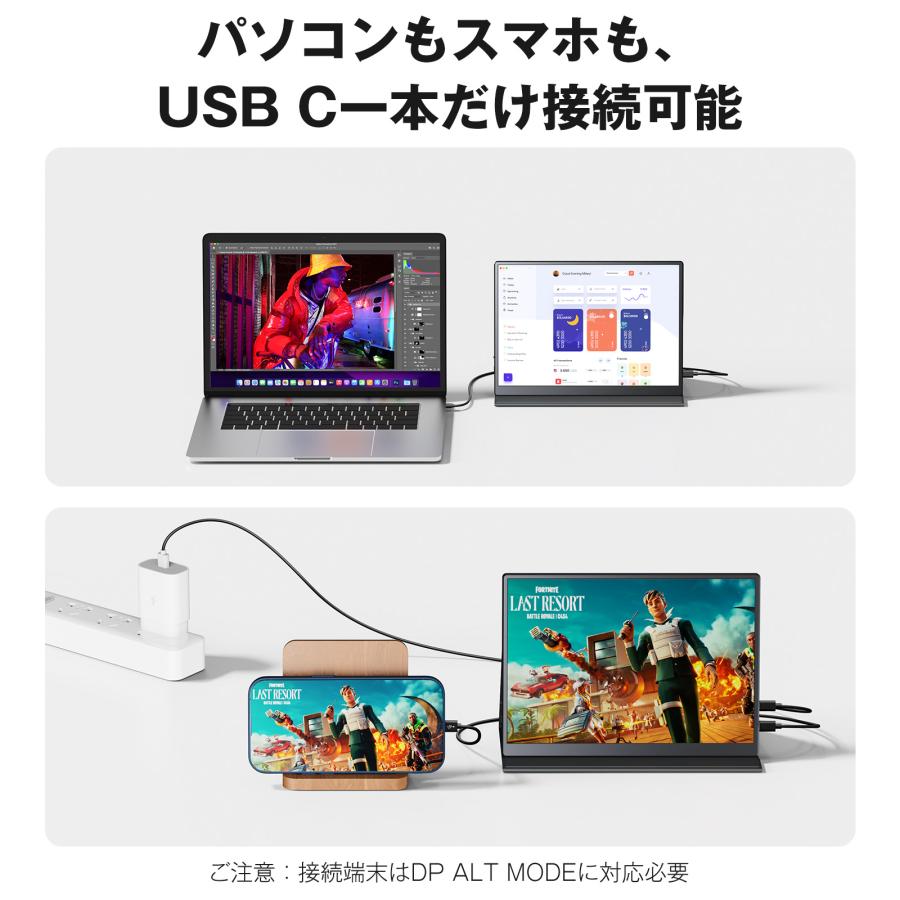 新品】モバイルモニター 10.5インチ FHD1280P モバイルディスプレイ 高