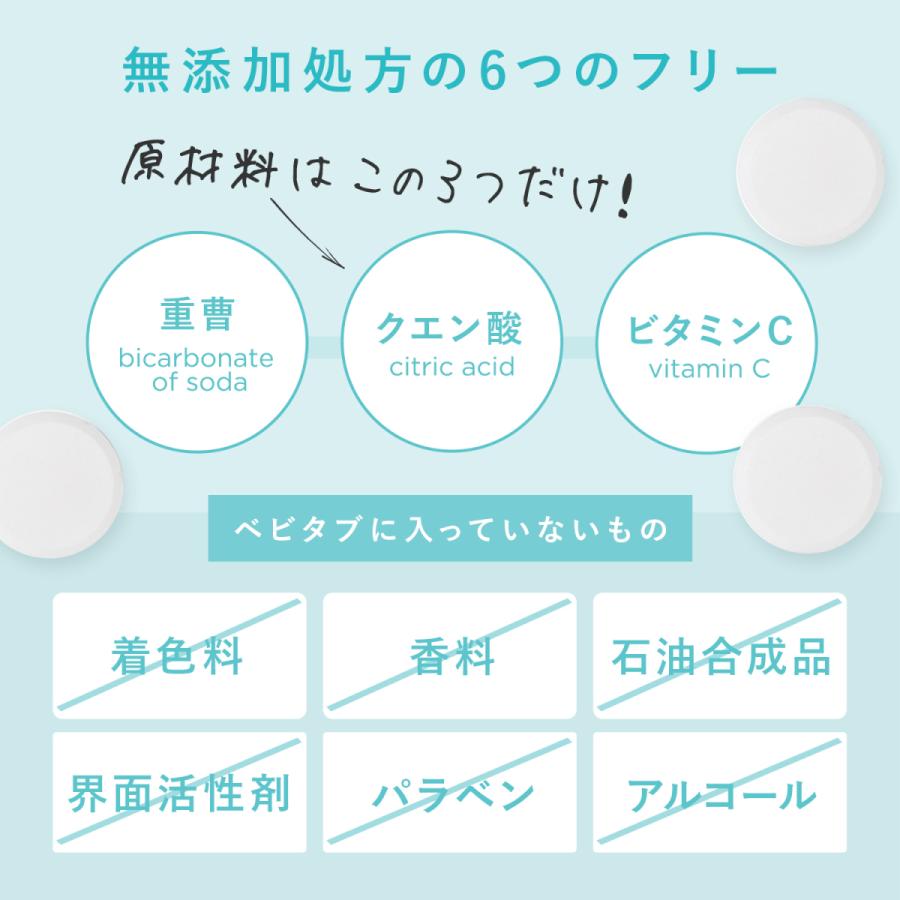 公式 中性 重炭酸入浴剤 ベビタブ 100錠 赤ちゃんから使える入浴剤 沐浴剤 無添加 無香料 塩素除去 保湿 乾燥肌 乳児湿疹 温活｜coniconiconi｜07