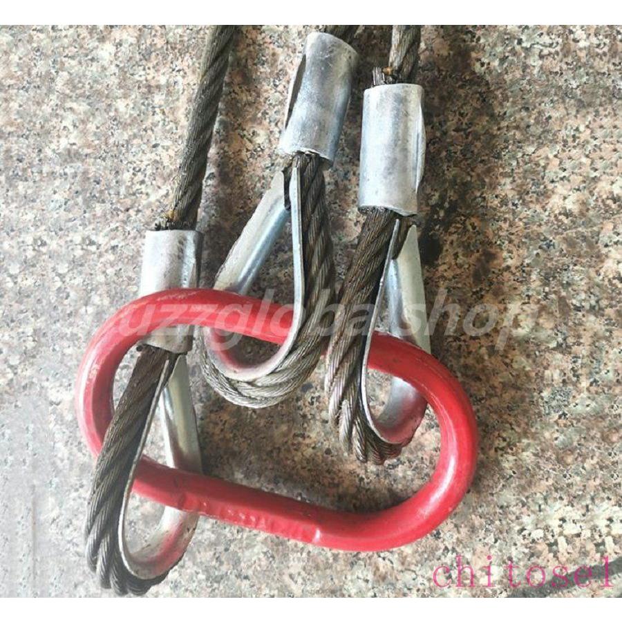 玉掛け ワイヤーロープ 4本吊り フック付き 使用荷重2t 長さ1ｍゾンチー亜鉛メッキ鋼製 ワイヤースリング 玉掛ワイヤー 人気 注目 売れ筋 定番 快適_4