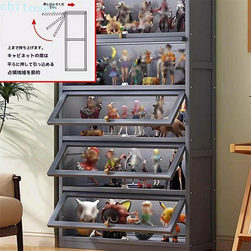 ケース アクリル ショー 天然竹製コレクション 竹枠 大容量のストレージ コレクションラックゾンチー透明展示 耐衝撃 保護 薄型 持ちやすい 快適 使いやすい_3