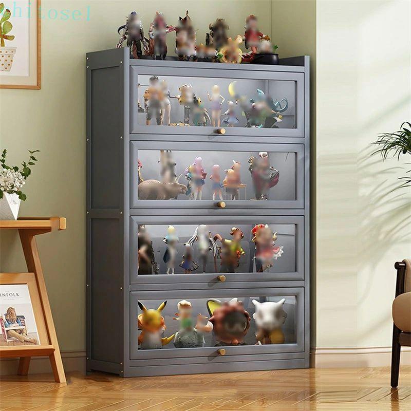 ケース アクリル ショー 天然竹製コレクション 竹枠 大容量のストレージ コレクションラックゾンチー透明展示 耐衝撃 保護 薄型 持ちやすい 快適 使いやすい_7