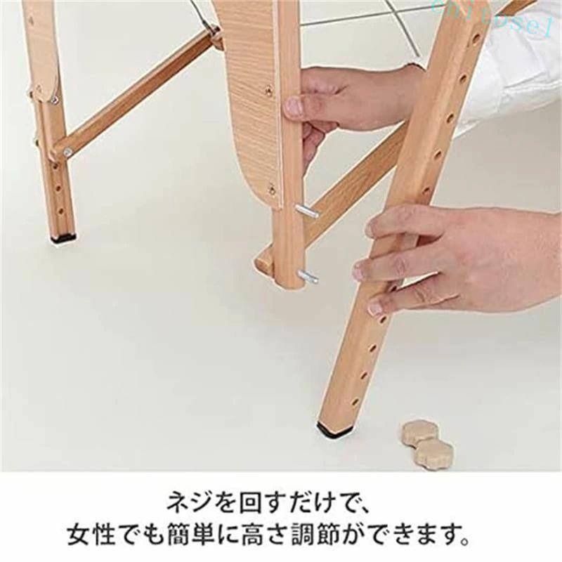 マッサージベッド 整体ベッド カバー ベッド ポータブルベッド 施術ベッド エステベッドゾンチーcm 高さ 48〜73 折りたたみ 収納 付き 7 段階高さ調節 木製 有孔_3