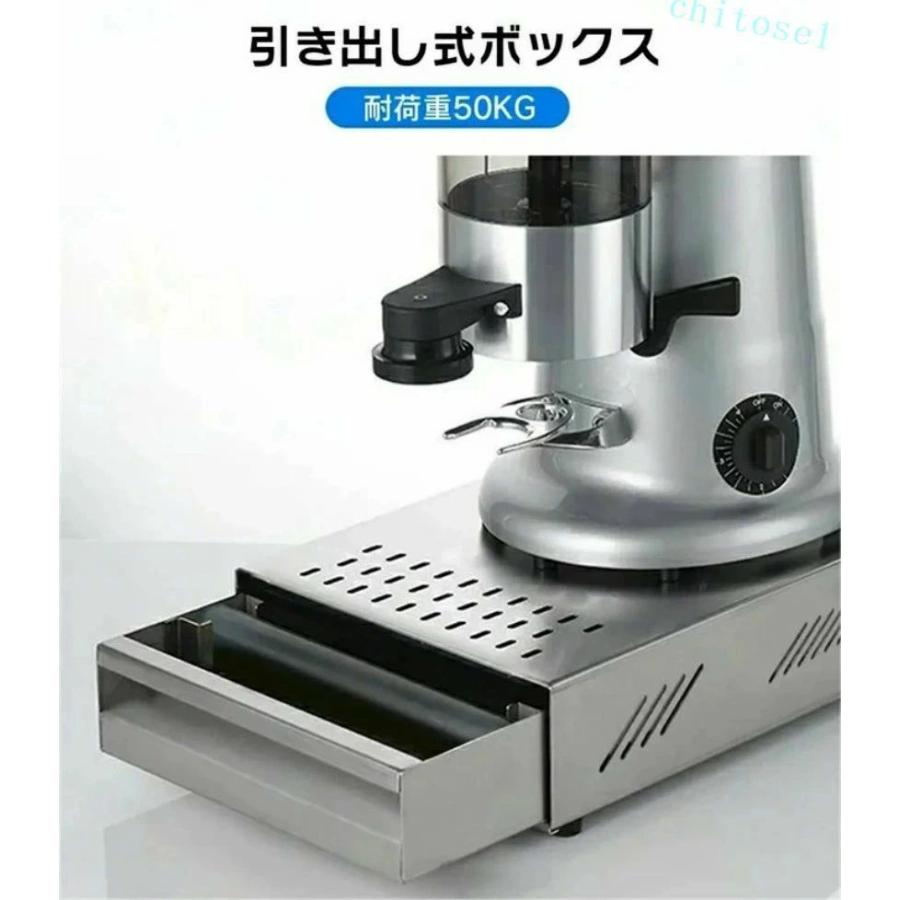 コーヒーノックボックス 引出しタイプ 引き出し式コーヒーかすボックス コーヒー粉箱ゾンチーステンレス鋼 エスプレッソかす残留物ノックボックス 耐腐食性_1