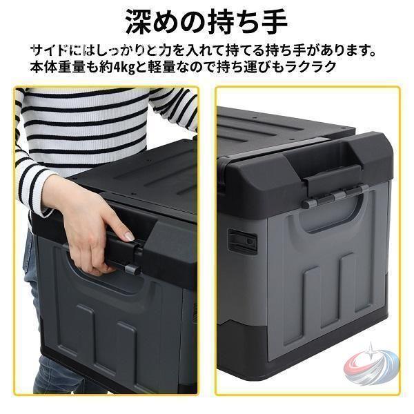 収納ボックス 屋外 コンテナボックス 大型 折りたたみ 59L ゾンチー フタ付き 折りたたみコンテナ 黒 おしゃれ ガーデンベンチ 大容量 収納コンテナ_13