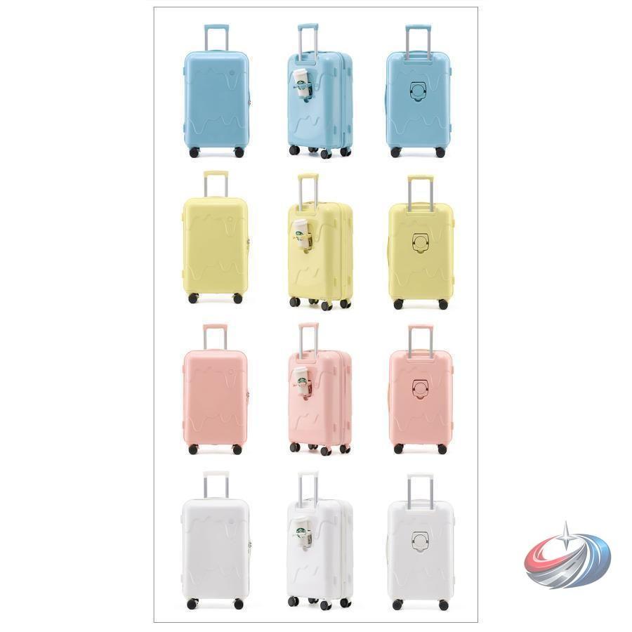 スーツケース 機内持ち込み USB充電 TSAロック搭載 ゾンチー 軽量 キャリーケース カップホルダー付き 短途旅行や出張に便利な個性派デザインモデルの画像
