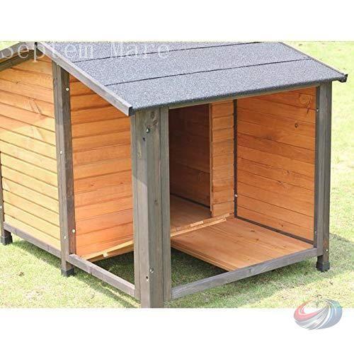 ペットハウス 犬小屋 猫犬兼用 木製 屋外 屋内 ゾンチー 全天候型 オールシーズン利用可能で 大中小ペットが快適に過ごせるドア付きペットヴィラ_3