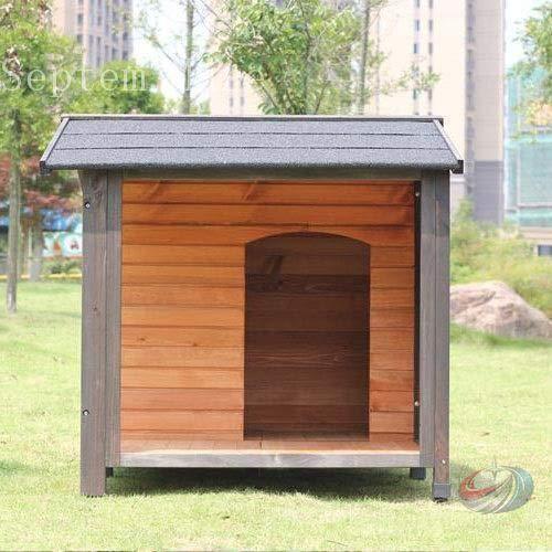 ペットハウス 犬小屋 猫犬兼用 木製 屋外 屋内 ゾンチー 全天候型 オールシーズン利用可能で 大中小ペットが快適に過ごせるドア付きペットヴィラ_4