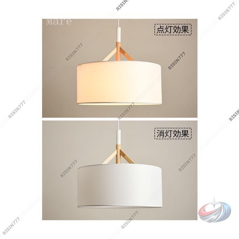 DIY ペンダントライト 北欧 LED 吊り下げ 木+布 ゾンチー 和風の雰囲気も楽しめる 玄関 リビング キッチンに合う1灯照明_4