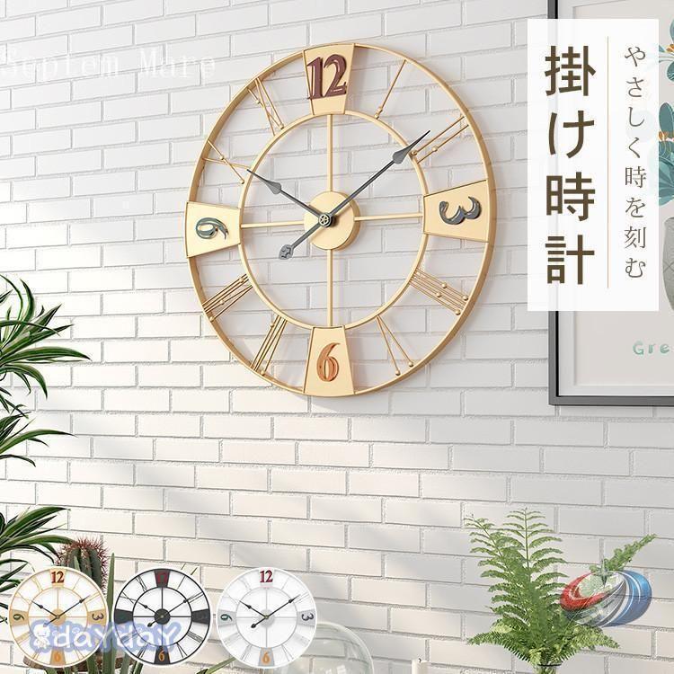 掛け時計 北欧 装飾 時計 ウォールクロック アンティーク ローマ数字 ゾンチー 大きい モダンな空間にも映えるおしゃれな北欧風壁掛け時計_14