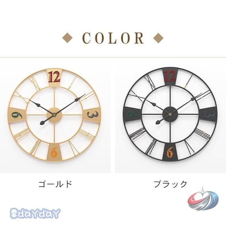 掛け時計 北欧 装飾 時計 ウォールクロック アンティーク ローマ数字 ゾンチー 大きい モダンな空間にも映えるおしゃれな北欧風壁掛け時計_18