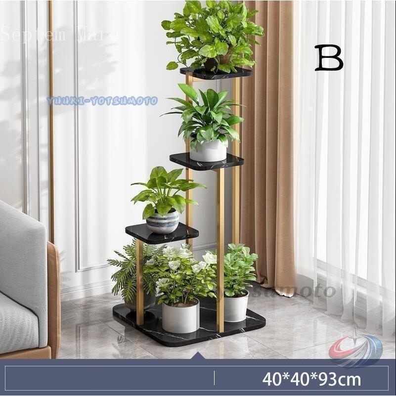 プランタースタンド ベランダガーデン アイアン 鉢棚 フラワースタンド ゾンチー 屋外 室外で植物をおしゃれに飾れるスリムなガーデンラック_5