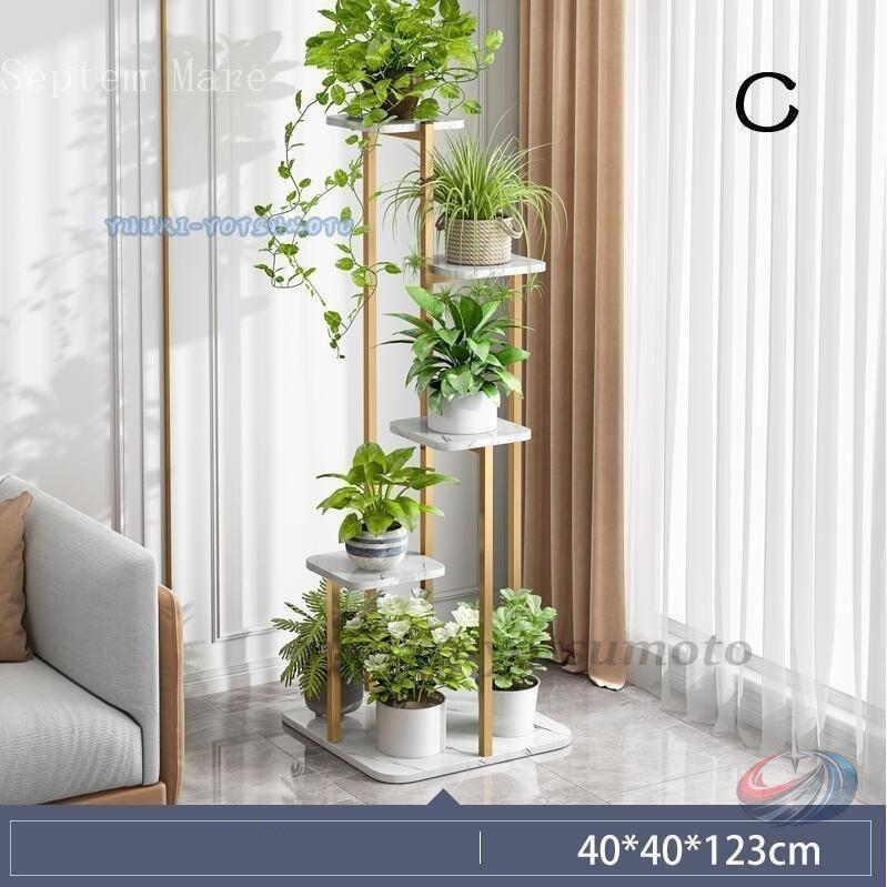 プランタースタンド ベランダガーデン アイアン 鉢棚 フラワースタンド ゾンチー 屋外 室外で植物をおしゃれに飾れるスリムなガーデンラック_6