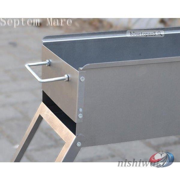 バーベキューコンロ コンパクト ステンレス BBQコンロ 組み立て式 ゾンチー 焚き火台としても使えるアウトドア向けバーベキューグリルの画像