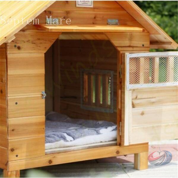 ペットハウス 犬小屋 屋外 庭用 防水 通気性 炭化板 掃除簡単 ゾンチー 豪華別荘のような見た目で丈夫さも魅力の屋外用ハウス_2
