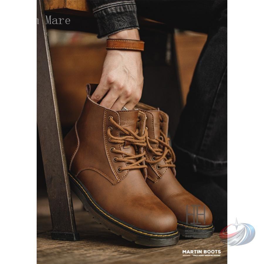 メンズワークブーツ 二層牛革 防水 滑り止め 冬靴 バイク向け ゾンチー