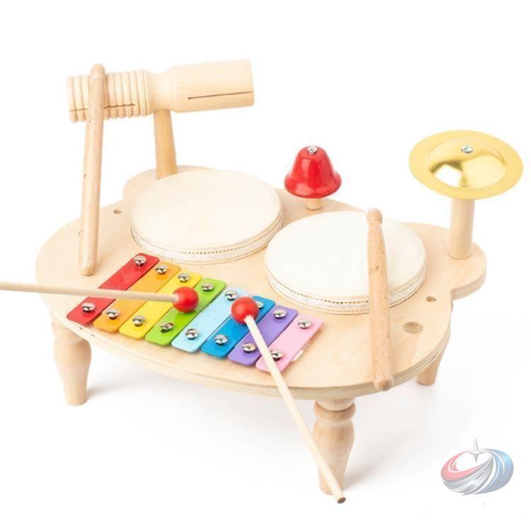 木のおもちゃ 太鼓 ドラム 楽器 打楽器 音楽 出産祝い 音の出るおもちゃ< Amazon | 木のおもちゃ 知育玩具 太鼓 ドラム 楽器 打楽器 音楽 出産