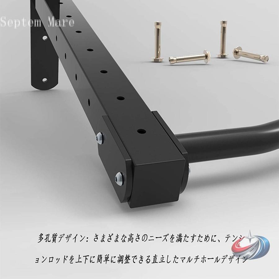 懸垂バー ドア用 壁取り付け 鋼製 プルアップバー ゾンチー 天井対応 ホームジム向け 高さ調整可能で負荷200kgまで支えやすい筋トレ器具の画像