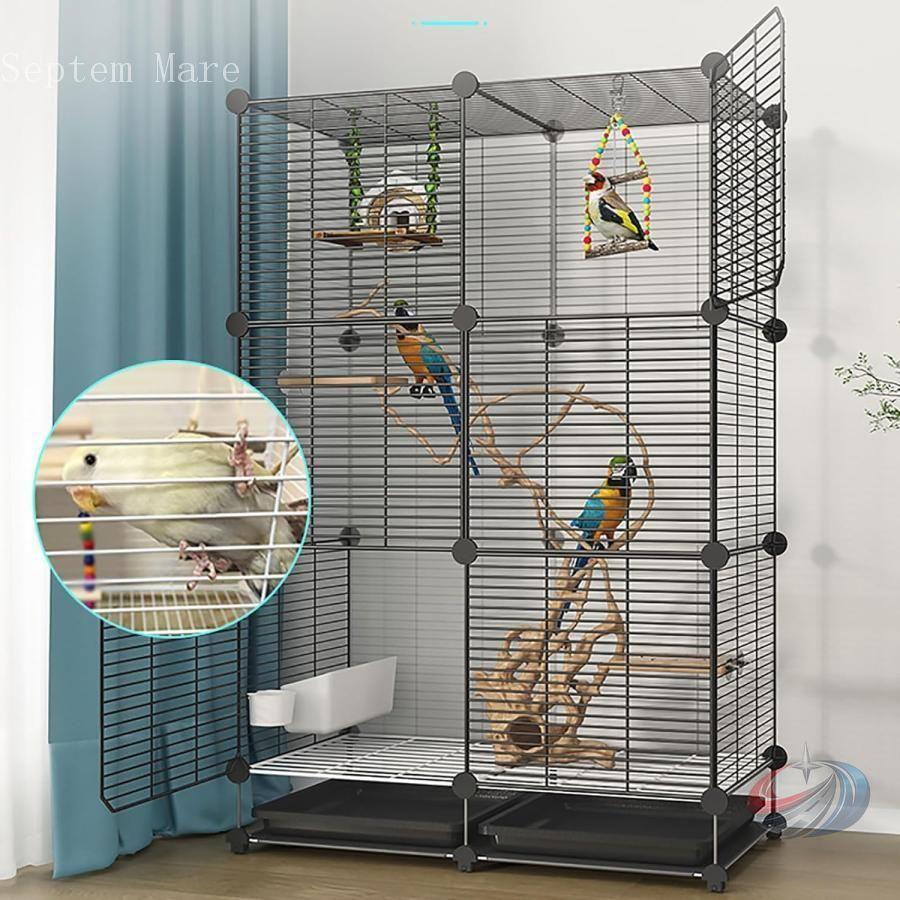 大型鳥かご 鳥籠 鳥ケージ インコケージ ゾンチー 屋内 屋外用 金属製で取り外し可能トレイ付き 小型 中型鳥を飼いやすいケージ