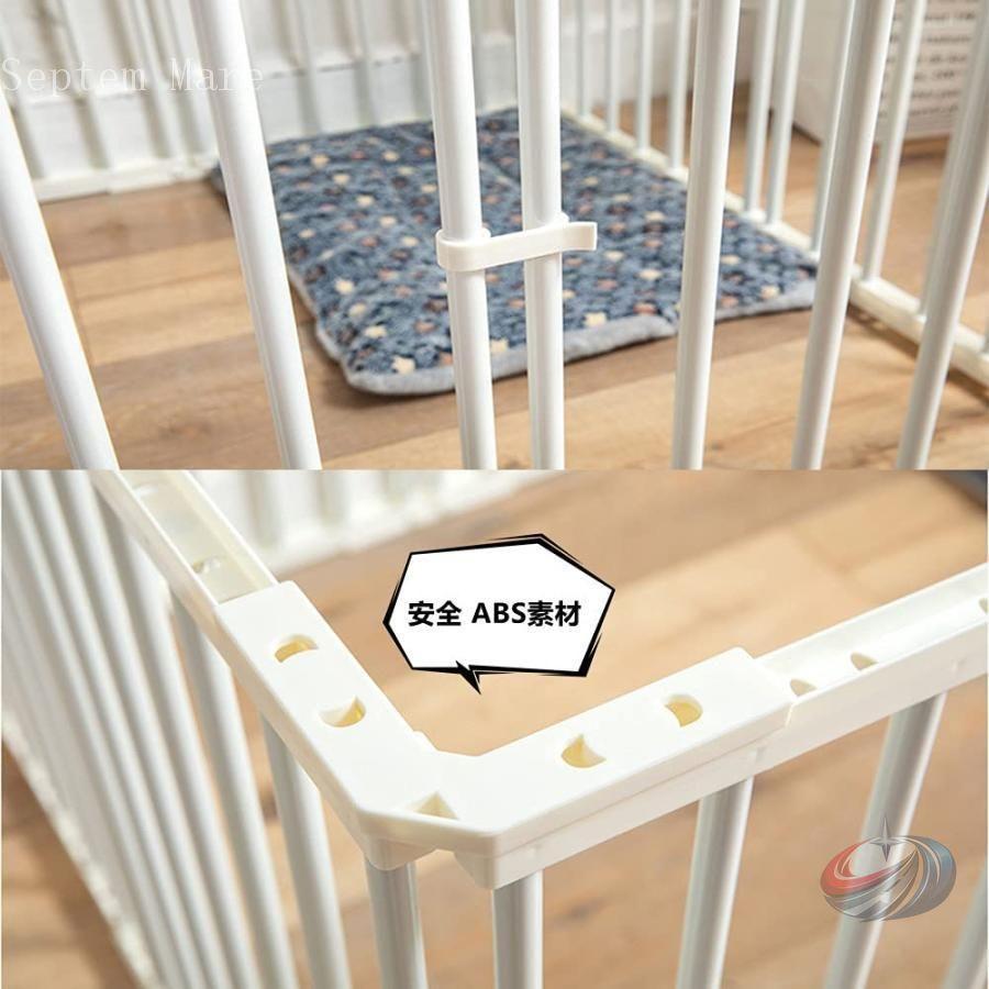 ペットサークル スチール製 ペットフェンス ドア付き ゾンチー DIYサークル 広い屋内外で脱走防止しやすい 中型犬向けコンパクトケージの画像